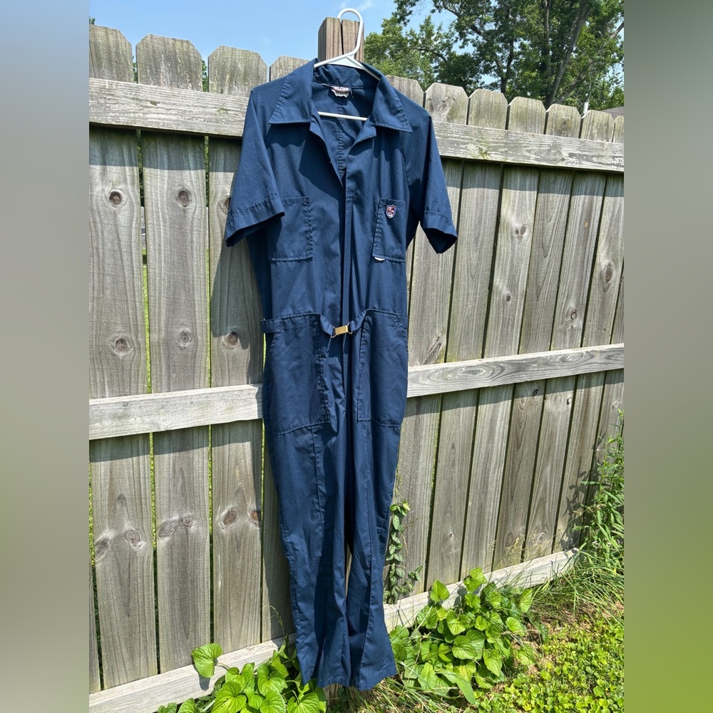 vintage blue jumpsuit